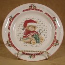 TIENSHAN CHRISTMAS COUNTRY BEAR SALAD PLATES *EC*