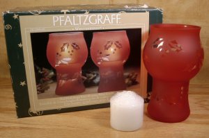 PFALTZGRAFF WINTERBERRY MINI FLOATING PILLAR CANDLES *NIB*