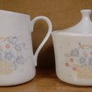 CORNING CORELLE COUNTRY CORNFLOWER CREAM & SUGAR SET