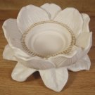PARTYLITE MAGNOLIA IVORY PORCELAIN PILLAR HOLDER