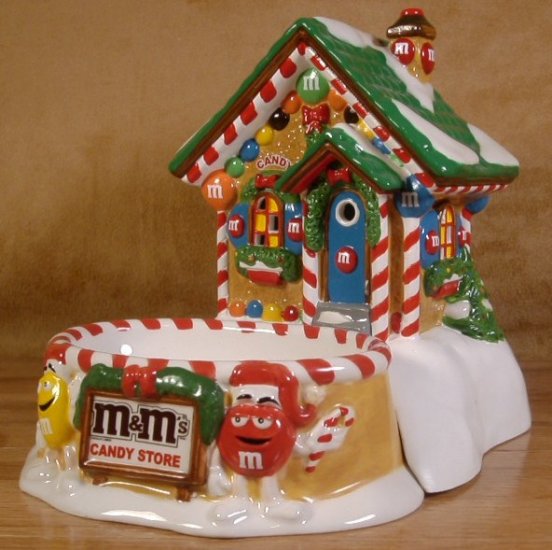 DEPT. 56 M&M'S CANDY STORE LIGHTED HOUSE & CANDY DISH