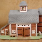 PARTYLITE PORCELAIN TEALIGHT BARN W/FARM ANIMALS