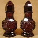 AVON 1876 CAPE COD COLLECTION RUBY RED SALT PEPPER SET