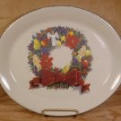 HOME & GARDEN PARTY HOLIDAY WREATH OVAL SERVING PLATTER