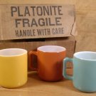 VINTAGE ANCHOR HOCKING PLATONITE CUPS MINT IN BOX - 6