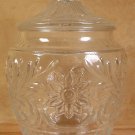 ANCHOR HOCKING SANDWICH CLEAR GLASS COOKIE JAR CANISTER
