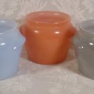 GLASBAKE PLATONITE? BEAN POTS MULTI-COLOR 1-21-47 *NM*
