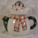 SAKURA DEBBIE MUMM SNOWMAN HOLIDAY TEA FOR ONE TEAPOT
