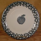 TIENSHAN FOLK CRAFT APPLE GREEN SPONGEWARE ROUND PLATTER *EUC*
