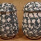 TIENSHAN FOLK CRAFT APPLE GREEN SPONGEWARE S & P SET *MINT*