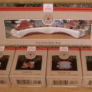 HALLMARK KEEPSAKE ORNAMENT TRAIN SET WITH DISPLAY STAND