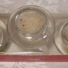 PIER 1 IMPORTS GOLD STARS SPARKLES TEALIGHTS W/CRYSTAL HOLDERS - VANILLA SCENTED