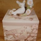AVON ANNIVERSARY PORCELAIN TAPER HOLDER DOVES 1985 *MIB* *SHIPS FREE*