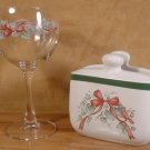 CORELLE CALLAWAY HOLIDAY IVY NAPKIN HOLDER GOBLET 2 PC.