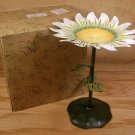 FIGI GRAPHICS METAL DAISY PILLAR CANDLE HOLDER *NIB*