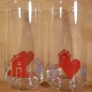 CORELLE HOMETOWN 16 OZ. COOLER GLASSES SET OF 6 *EXCELLENT USED CONDITION*