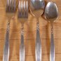 SUPREME STAINLESS U.S.A. IS SWIRL FLATWARE 4 PC LOT *EUC* *SHIPS FREE*