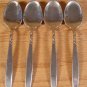 SUPREME STAINLESS U.S.A. IS SWIRL FLATWARE TEASPOONS 4 *SHIPS FREE*