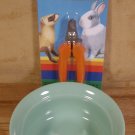 STONEWARE DOG BOWL GREEN W/BONES + PET NAIL CLIPPER