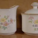 SAKURA CLAUDETTE 1123 CREAM PITCHER & SUGAR BOWL W/LID