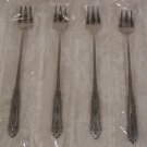 ONEIDA DELUXE STAINLESS FLORAL BOUQUET COCKTAIL FORKS SET OF 4 *NEW* *SHIPS FREE*
