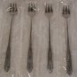 ONEIDA DELUXE STAINLESS FLORAL BOUQUET COCKTAIL FORKS SET OF 4 *NEW* *SHIPS FREE*