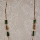 VINTAGE SARAH COVENTRY GOLDTONE ORIENTAL JADE NECKLACE *SHIPS FREE*