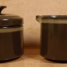 MIKASA MAJORCA SUGAR BOWL W/LID & CREAM/SYRUP/SAUCE PITCHER