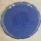 ARCOROC FRANCE COBALT BLUE PINWHEEL SWIRL DINNER PLATE