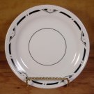CORELLE ZENITH BLACK W/PINK FLORAL DESSERT PLATES *EUC*