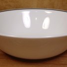 CORELLE SILK & ROSES BLACK STRIPED SERVING BOWL *EUC*
