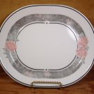 CORELLE SILK & ROSES OVAL SERVING PLATTER *EUC*
