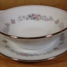 NORITAKE CYNTHIA CREAM SOUPS W/PLATE SET OF 2 *EUC*