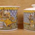 SAKURA DEBBIE MUMM GARDEN VIGNETTE SUGAR BOWL & CREAMER