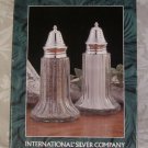 INTERNATIONAL SILVER SILVERPLATED & GLASS SALT & PEPPER *NEW*