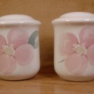 PFALTZGRAFF GARDEN BLUSH  STONEWARE SALT & PEPPER SET