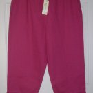 BLEU BAYOU FUSCHIA CAPRI PANTS SIZE XL NEW WITH TAGS