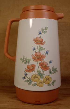 CORNING WARE CORELLE ROSE GARDEN FLORAL THERMAL CARAFE *EUC*