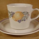 CORELLE ABUNDANCE FRUIT CUPS & SAUCERS 8 PC SET *EUC*