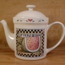 SUSAN WINGET CIC HARVEST FAIR WATERMELON TEAPOT *EUC*