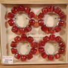 MANGO MOON COLLECTION NAPKIN RINGS SET OF 4 *NEW IN BOX*