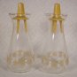 VINTAGE PYREX GOLD BUTTERFLY SALT & PEPPER SHAKERS