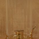 PARTYLITE BRASS & GLASS CHAMBER LAMP TAPER HOLDER *EUC*