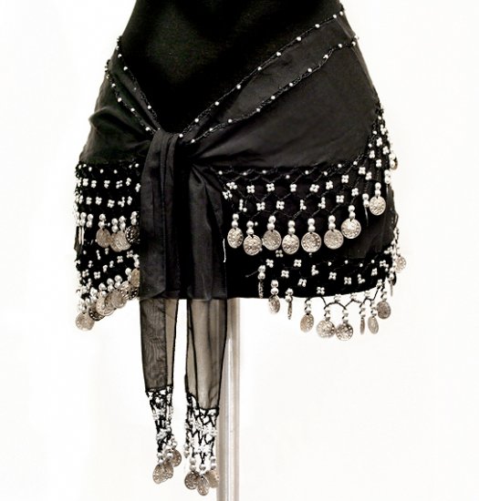 Belly Dancing Coin Belt SET: Black