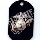 ALUMINUM DOG TAG With 30" CHAIN - USMC EGA Eagle, Globe & Anchor - NEW