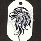 ALUMINUM DOG TAG With 30" CHAIN - Tribal Eagle - NEW