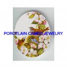 BLUEBIRD FAMILY EGG NEST  DOGWOOD UNSET CAMEO PORCELAIN CABOCHON