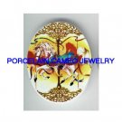 VICTORIAN CAROUSEL HORSE UNSET CAMEO PORCELAIN CABOCHON