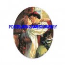 ROMEO KISSING JULIA* UNSET CAMEO PORCELAIN CABOCHON
