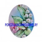 RARE LILY OF THE VALLEY UNSET PORCLAIN CAMEO CABOCHON
